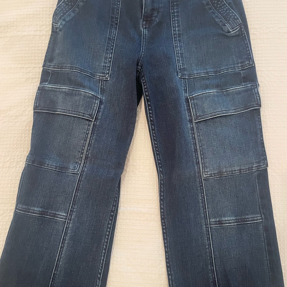 Ladies Blue Cargo Trousers